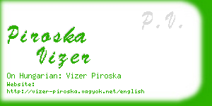 piroska vizer business card